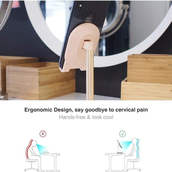 Phone Stand for Desk, Adjustable Cell Phone Holder for Desk, Compatible with 4"- - Picture 3 of 6